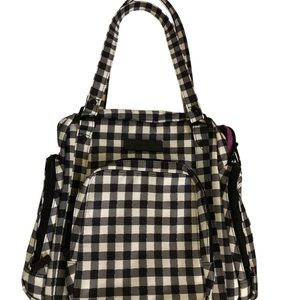 Ju-Ju-Be Black and White Gingham Baby Bag